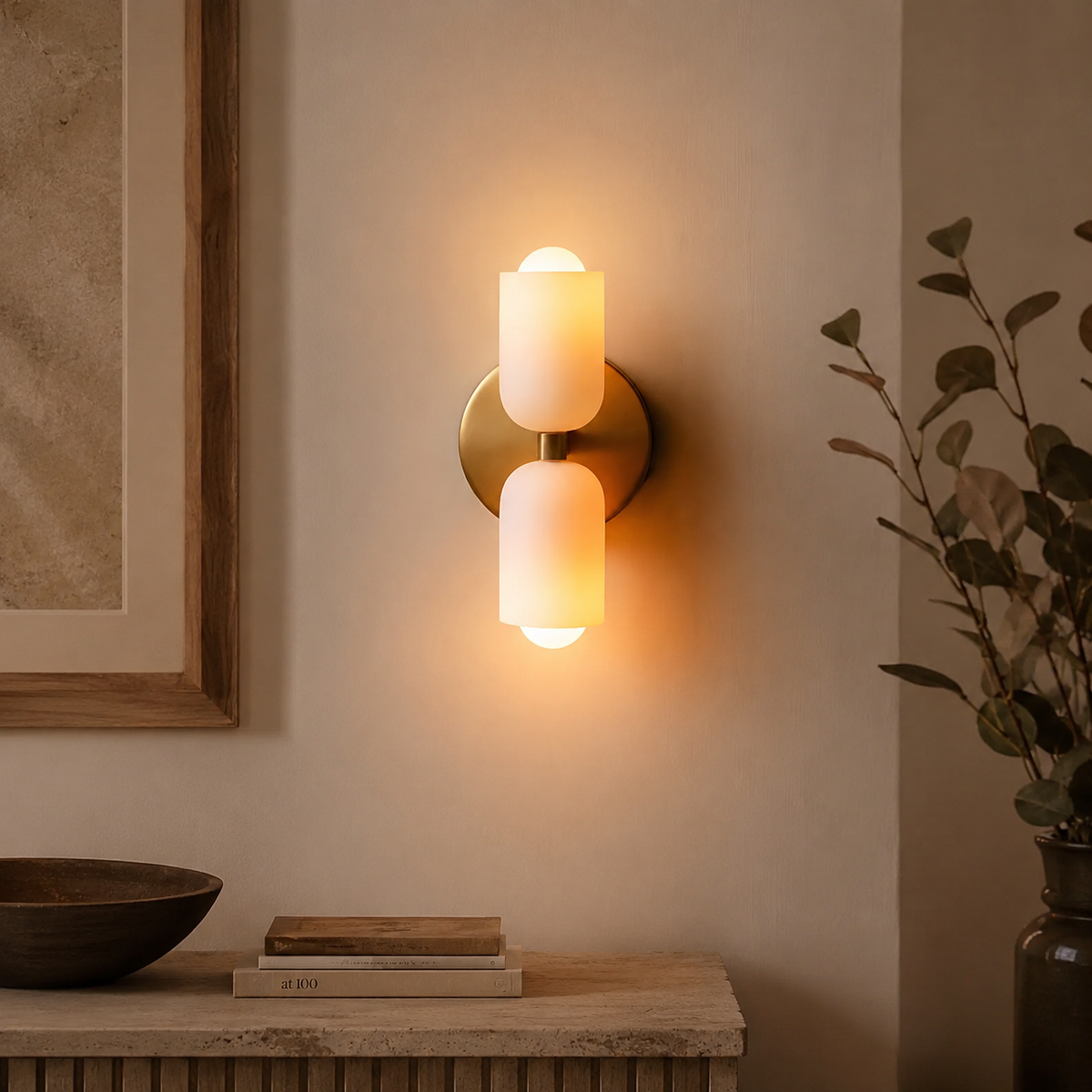 Lampe murale avec diffusion acrylique vers le haut et vers le bas, éclairage moderne