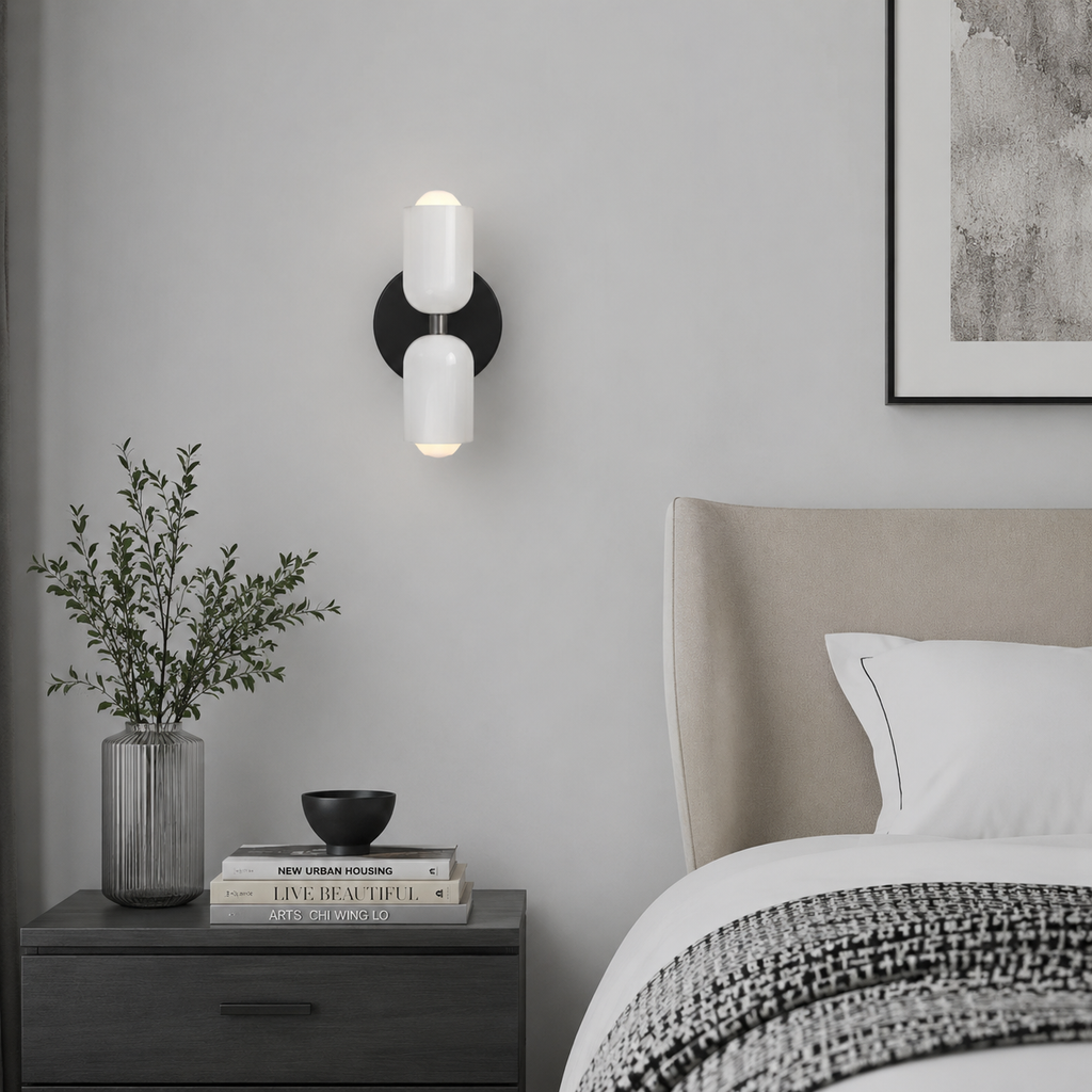 Lampe murale avec diffusion acrylique vers le haut et vers le bas, éclairage moderne