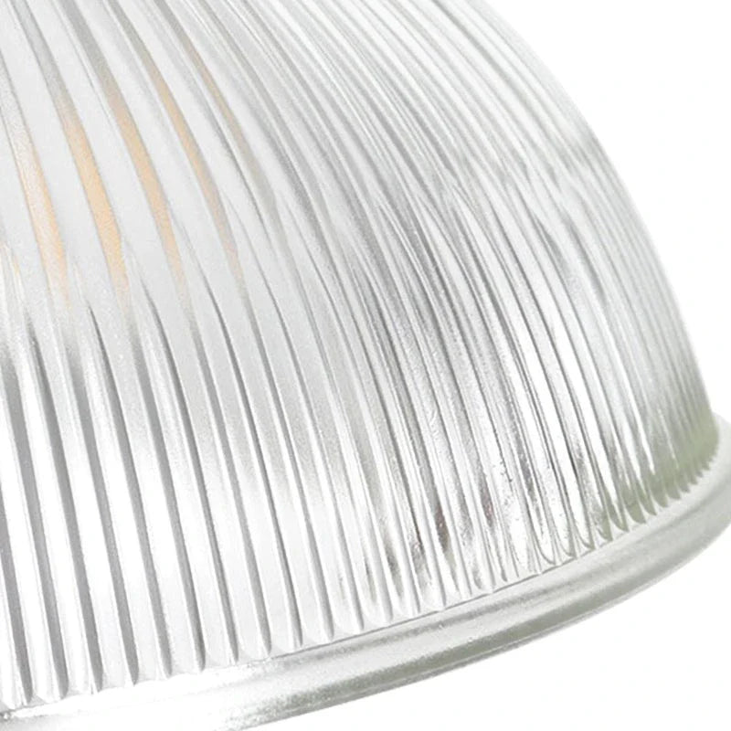 Greer Pendelleuchte im Landhausstil mit geripptem Glasdom