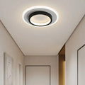 Plafoniera LED a conchiglia con anello luminoso e illuminazione a doppio strato, aderente al soffitto