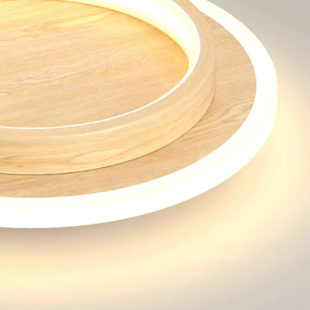Plafoniera LED a conchiglia con anello luminoso e illuminazione a doppio strato, aderente al soffitto