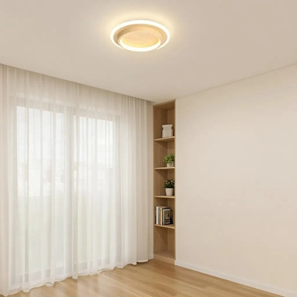 Plafonnier LED avec anneau lumineux et double éclairage