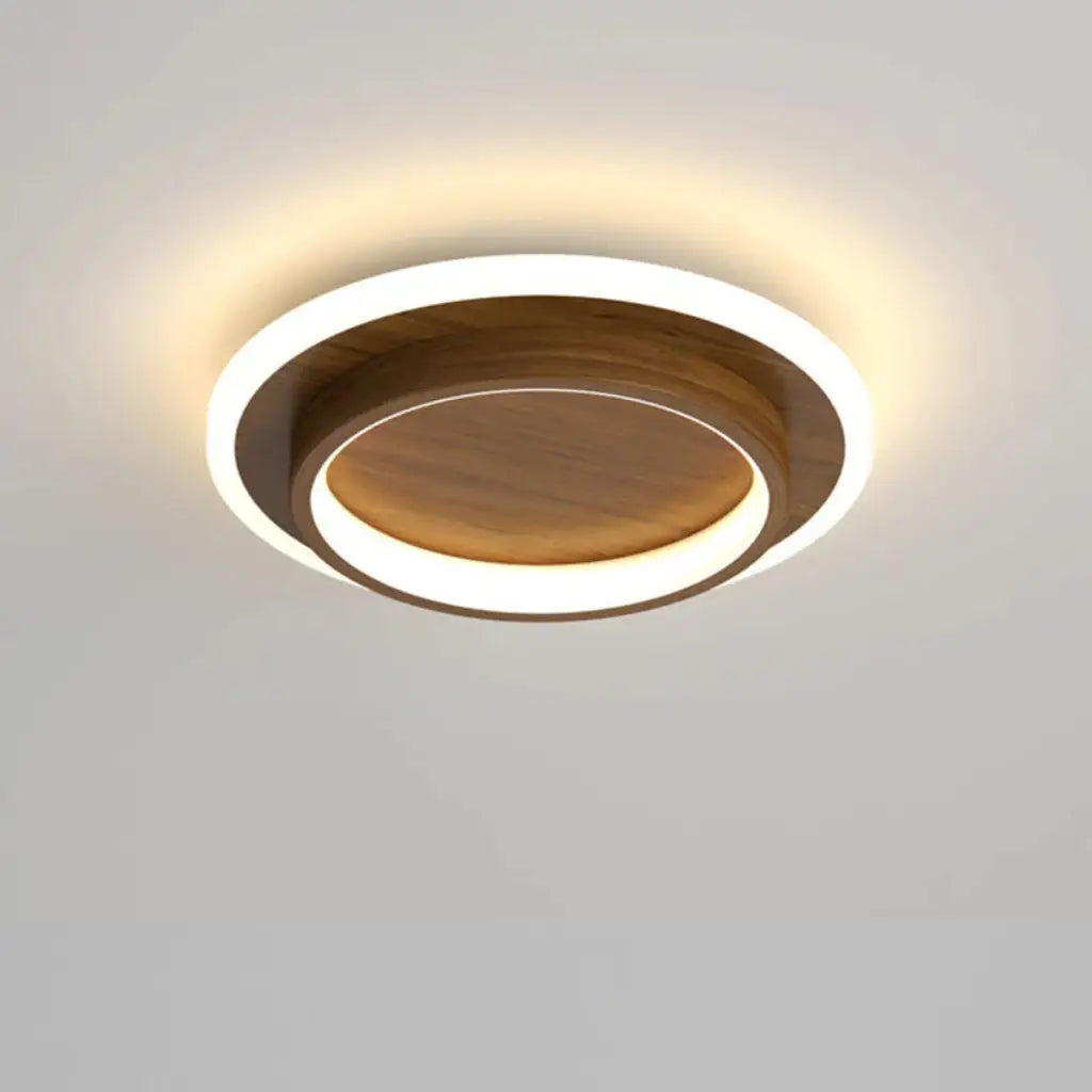 Plafonnier LED avec anneau lumineux et double éclairage