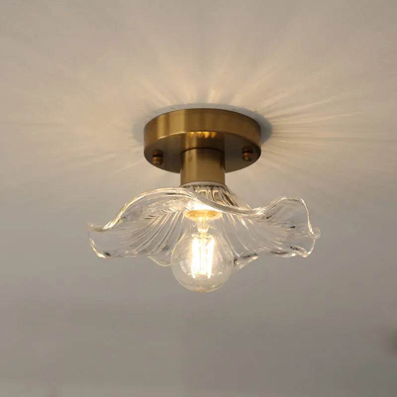 Moderne skulpturale Glasblumen-Deckenleuchte Florian