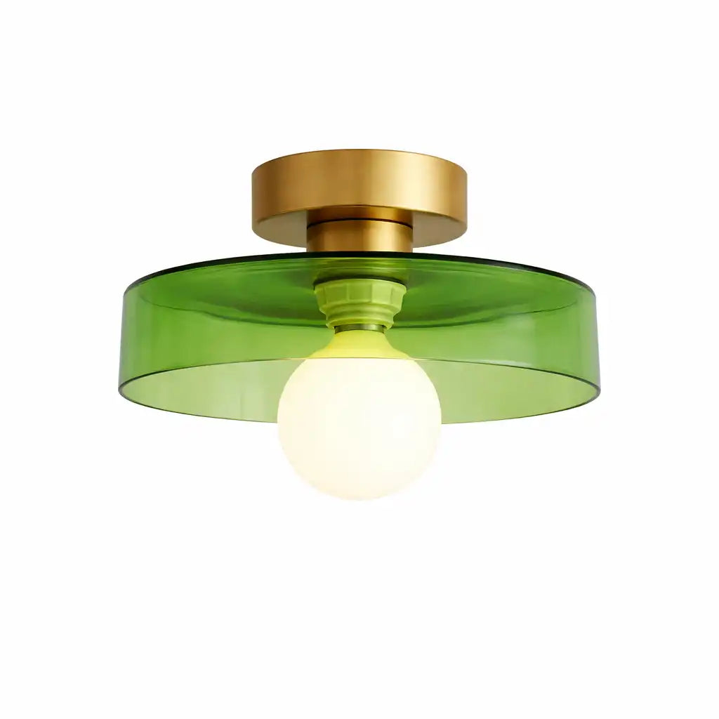 Deckenleuchte mit Glasschirm im Bauhaus-Stil für die Küche