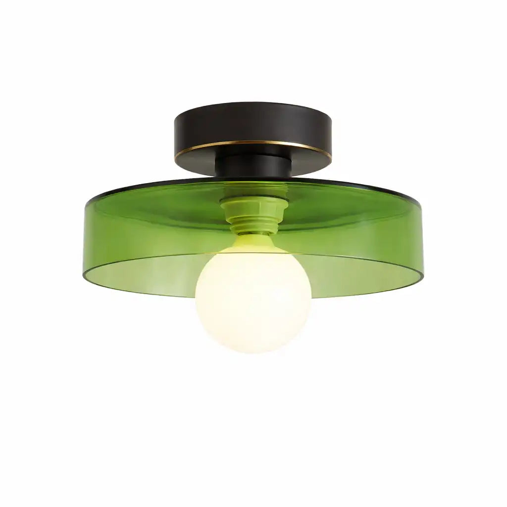 Deckenleuchte mit Glasschirm im Bauhaus-Stil für die Küche
