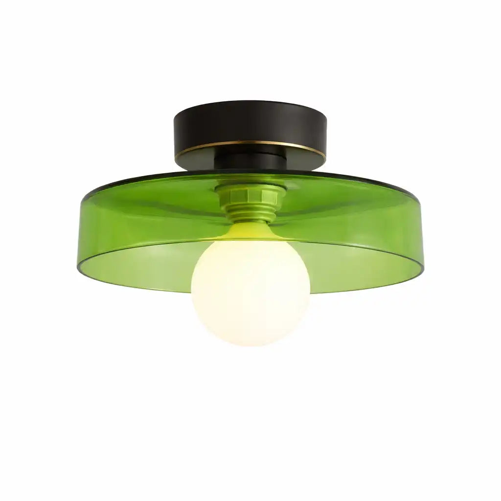 Deckenleuchte mit Glasschirm im Bauhaus-Stil für die Küche