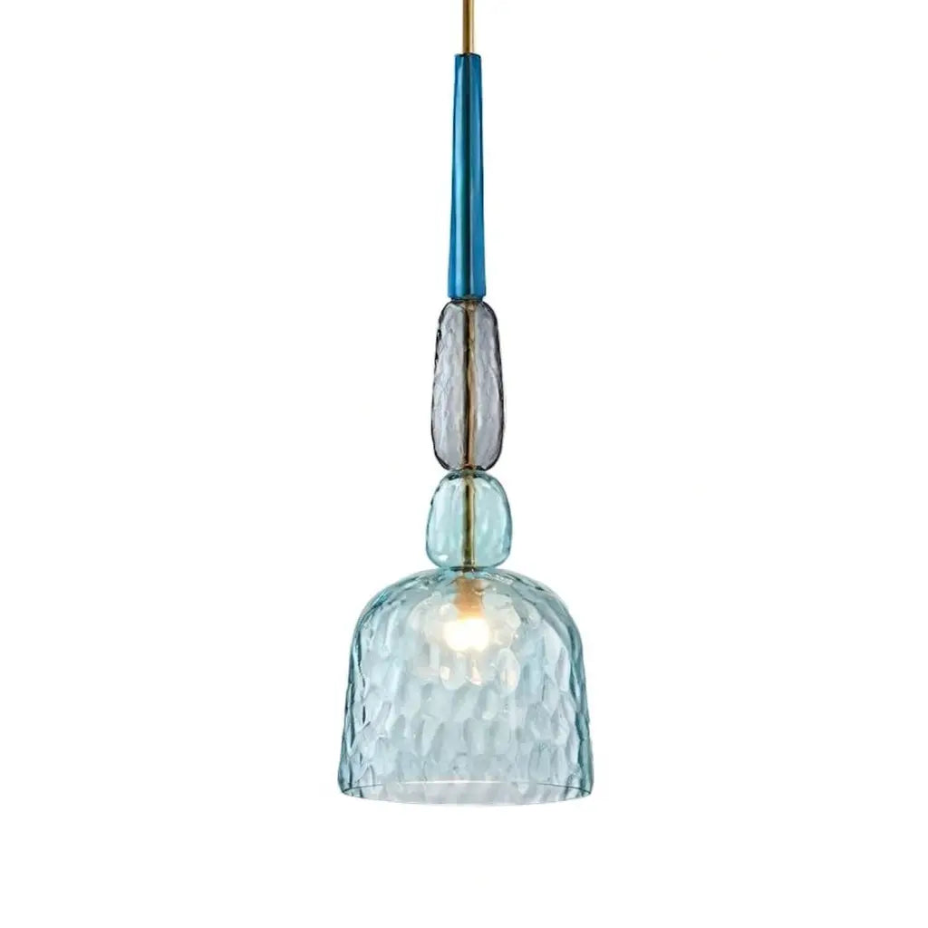 Pendant Light with Stacked Glass and LED for Kitchen Dining Room Lighting