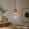 Pendant Light with Stacked Glass and LED for Kitchen Dining Room Lighting