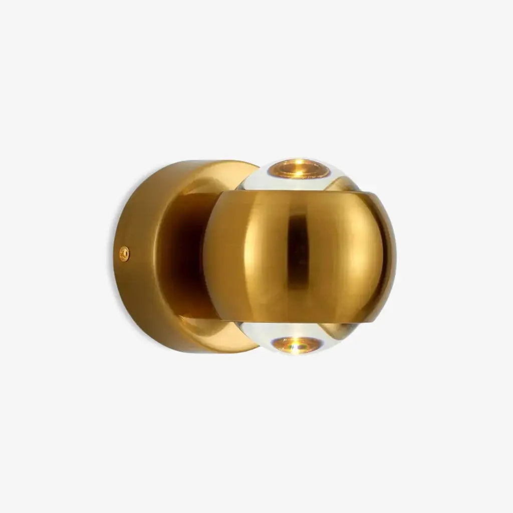 Wall Sconce Lamp with Crystal Glass Hourglass Design and Up Down Light Projection