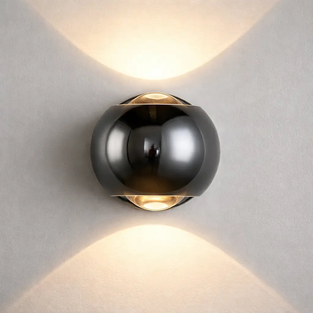 Wall Sconce Lamp with Crystal Glass Hourglass Design and Up Down Light Projection