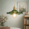 Glass Pendant Light with Modern Floral Design and Adjustable Suspension