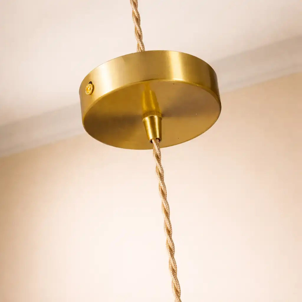 Glass Pendant Light with Modern Floral Design and Adjustable Suspension