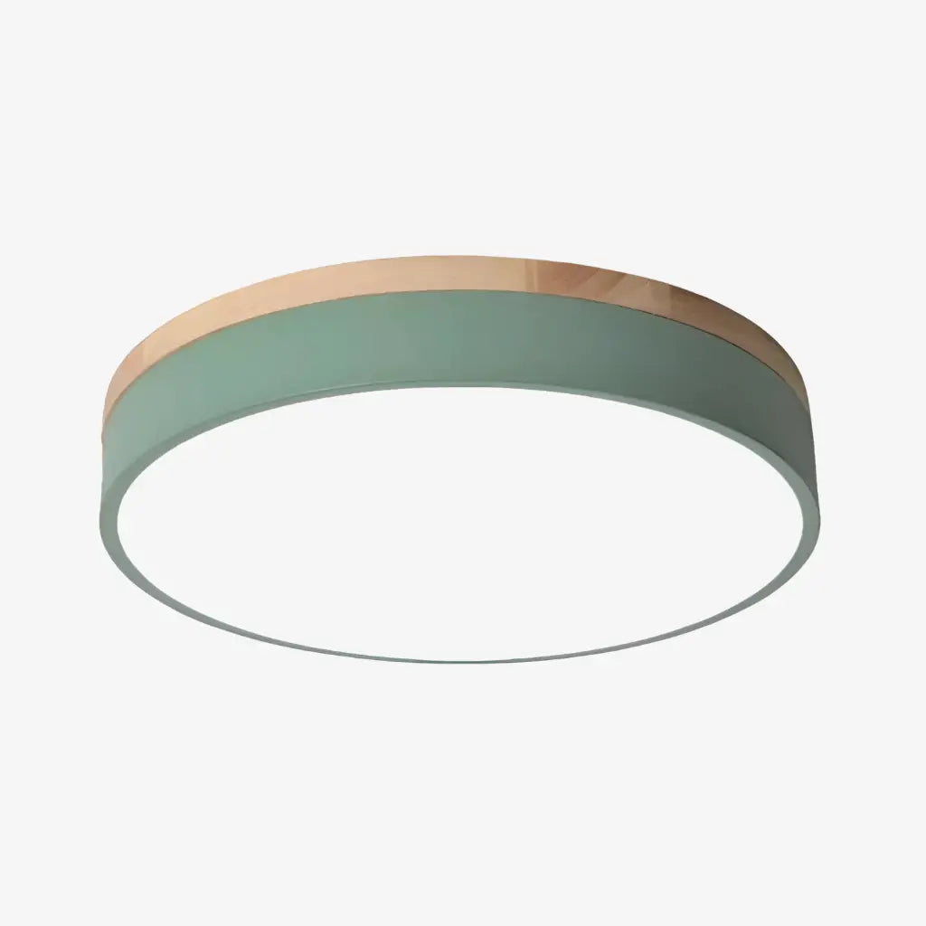 LED-Deckenleuchte mit Akzent aus Naturholz für Schlafzimmer und Flur