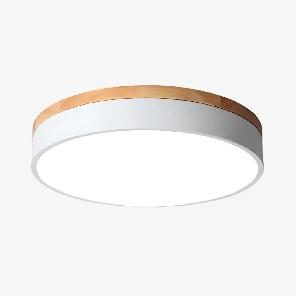LED-Deckenleuchte mit Akzent aus Naturholz für Schlafzimmer und Flur