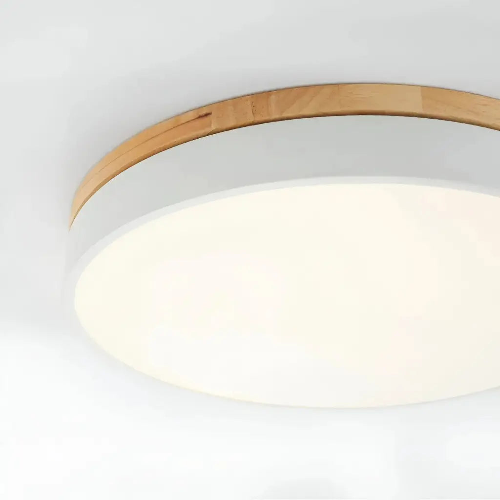 LED-Deckenleuchte mit Akzent aus Naturholz für Schlafzimmer und Flur