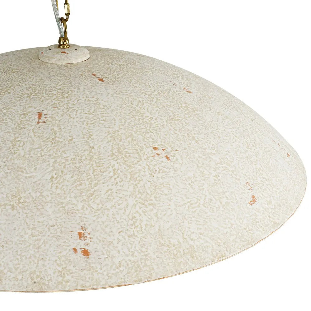 Pendant Light with Oversized Dome Shade and Gold-Lined Interior