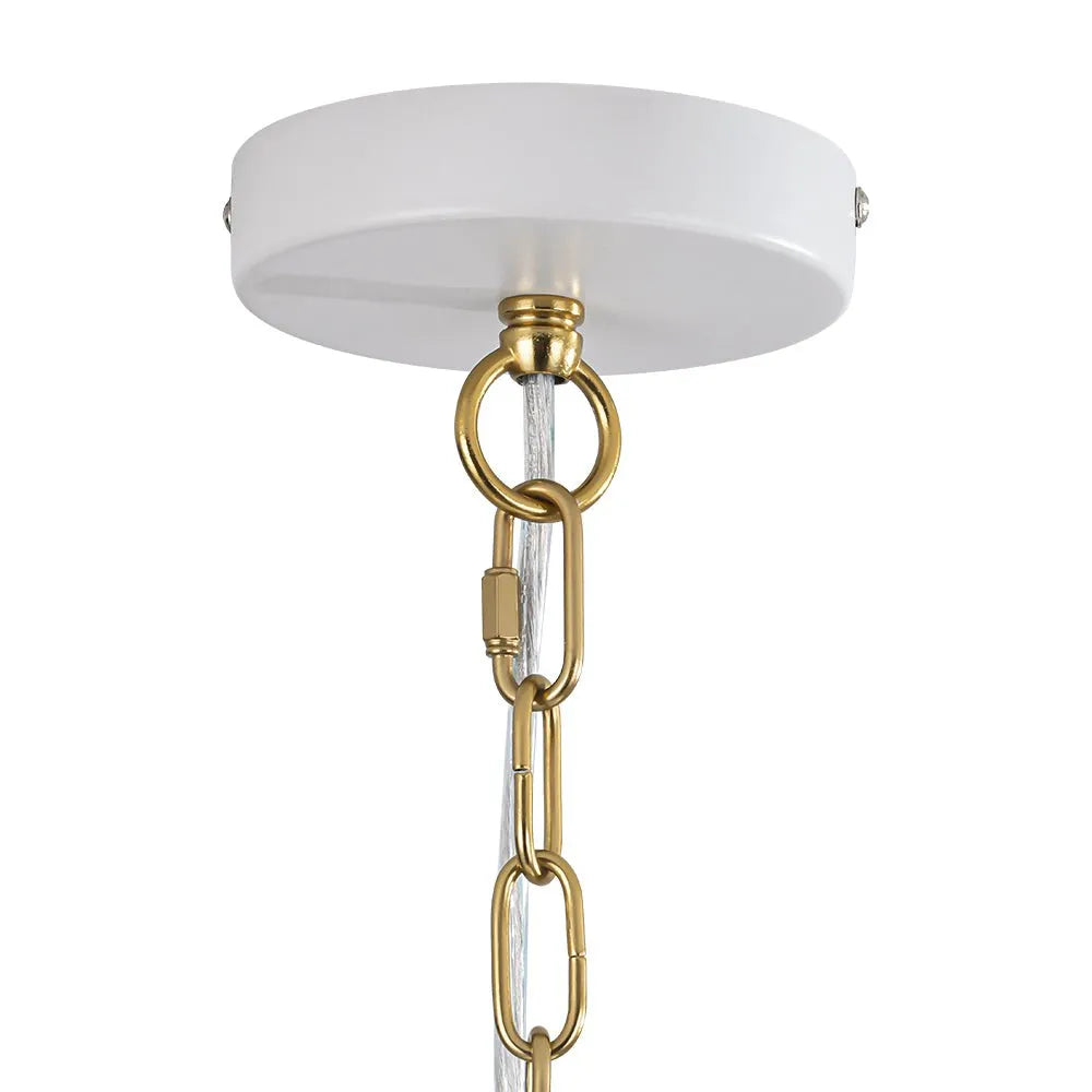 Pendant Light with Oversized Dome Shade and Gold-Lined Interior