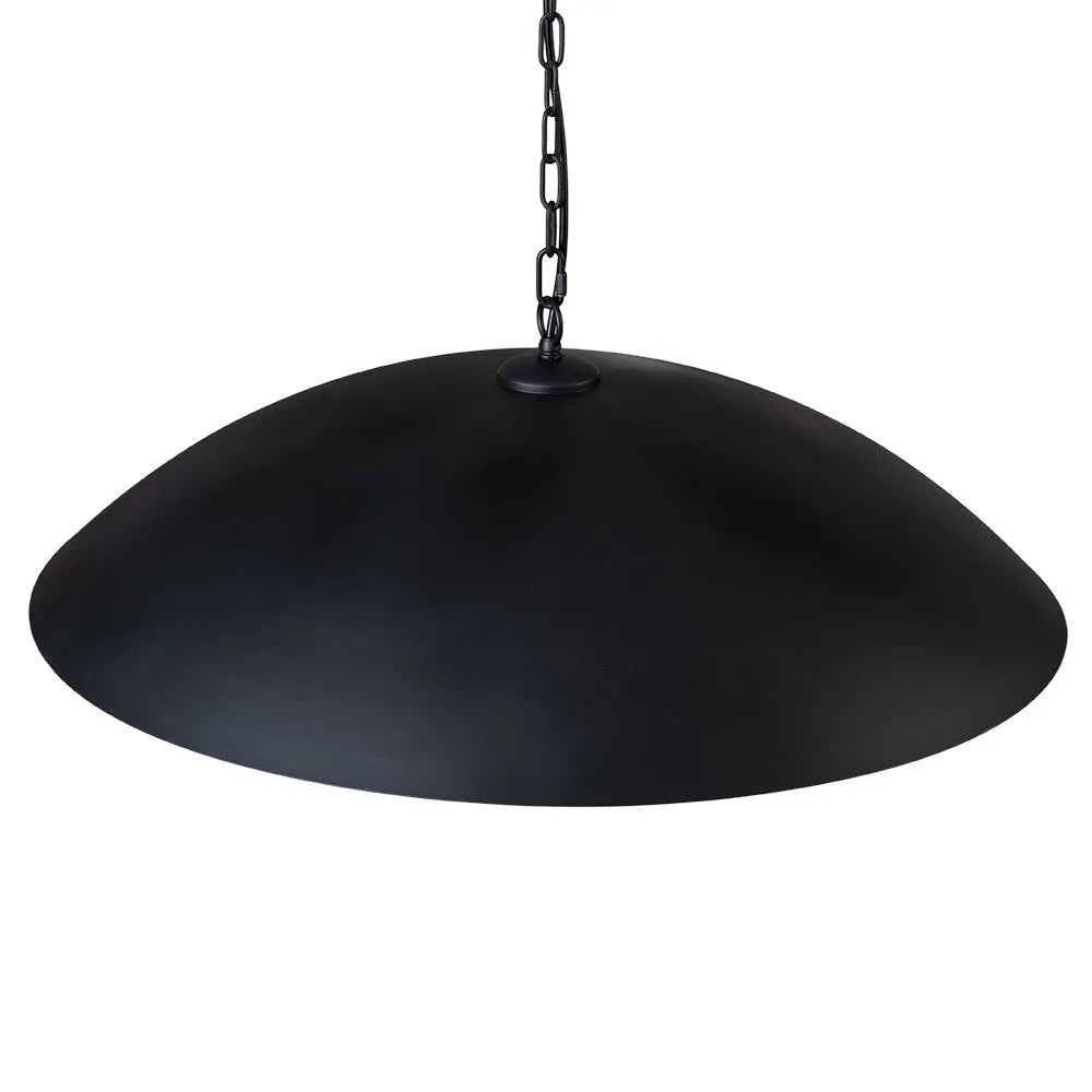 Pendant Light with Oversized Dome Shade and Gold-Lined Interior