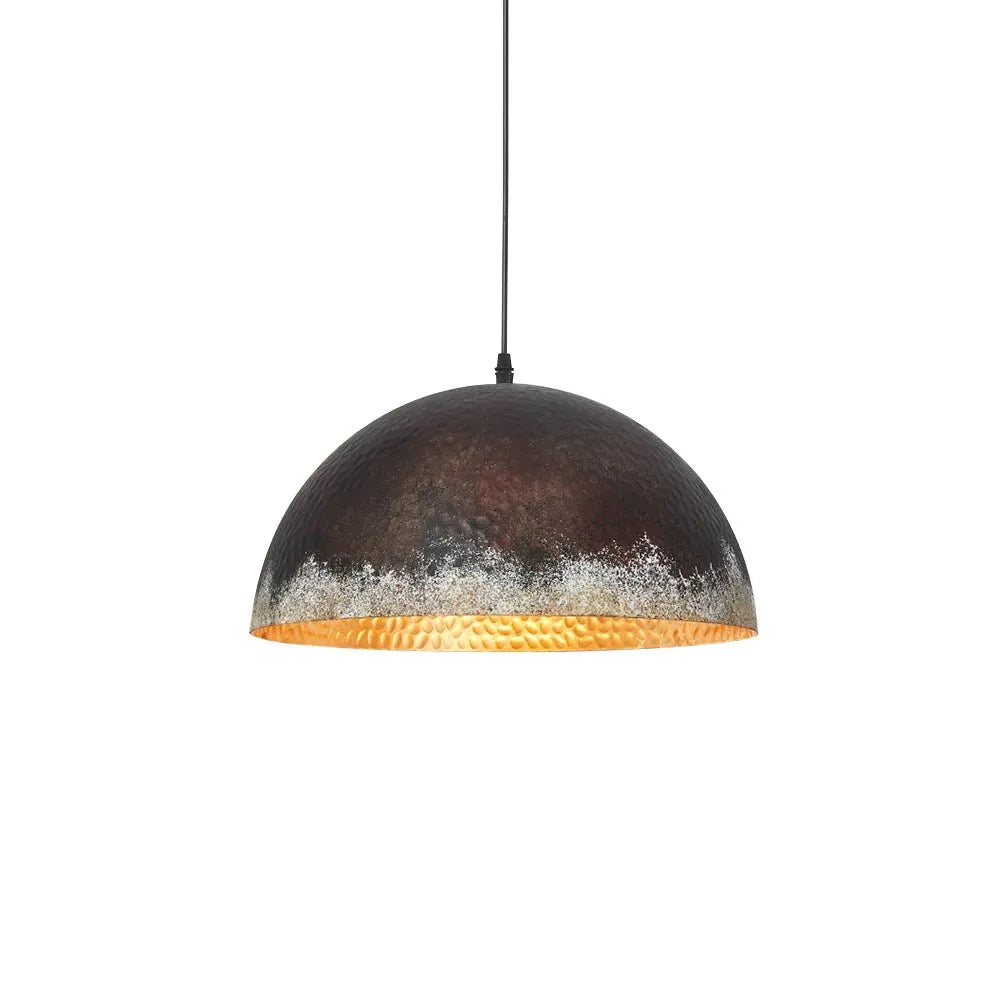 Pendant Light with Hammered Metal Finish for Dining Room Kitchen Island Living