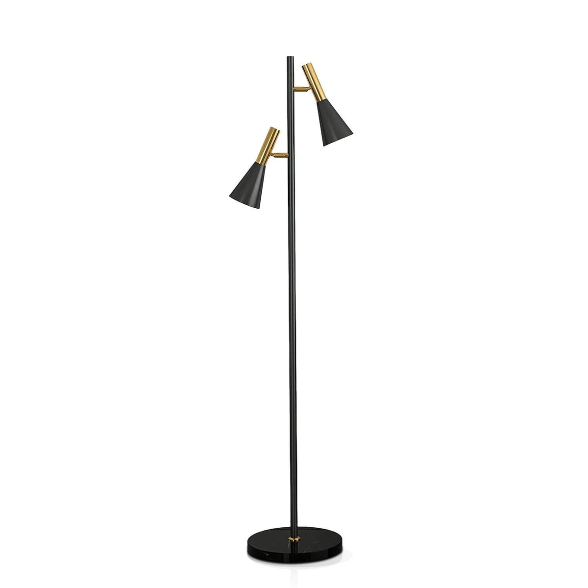 Stehleuchte mit verstellbarem, drehbarem Schirm, Marmorsockel und modernem nordischem Design