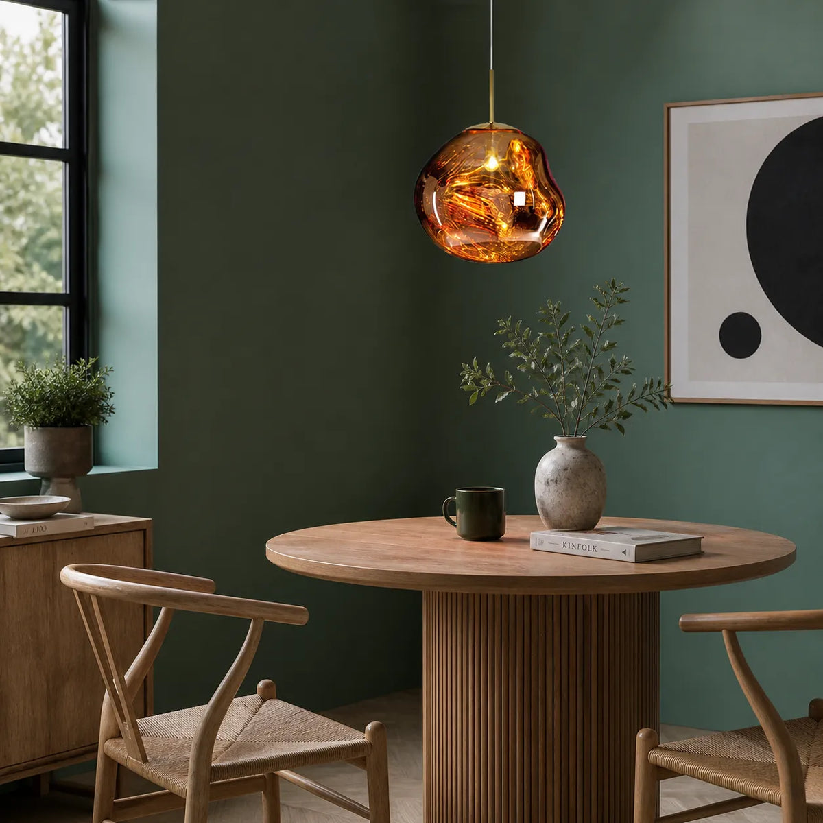 Lampada a sospensione dal design moderno con paralume scolpito in policarbonato a effetto fuso e LED