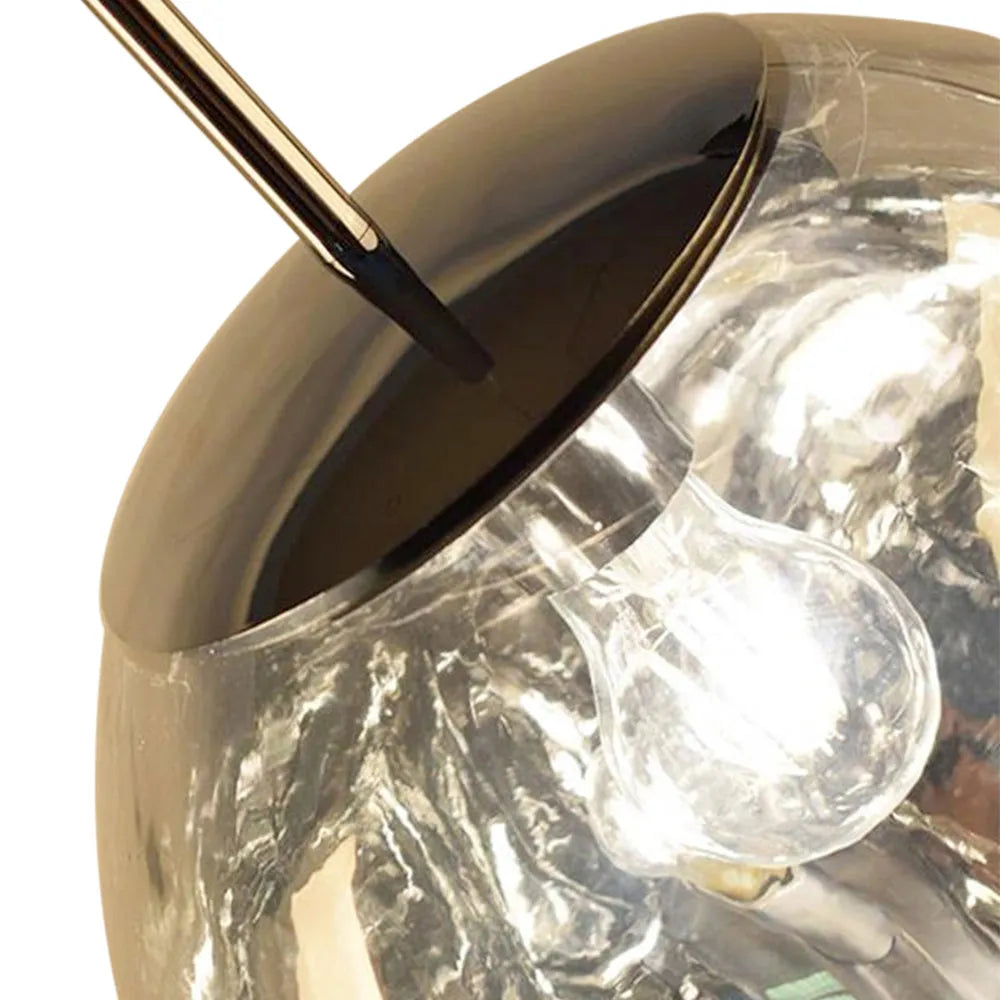 Lampada a sospensione dal design moderno con paralume scolpito in policarbonato a effetto fuso e LED