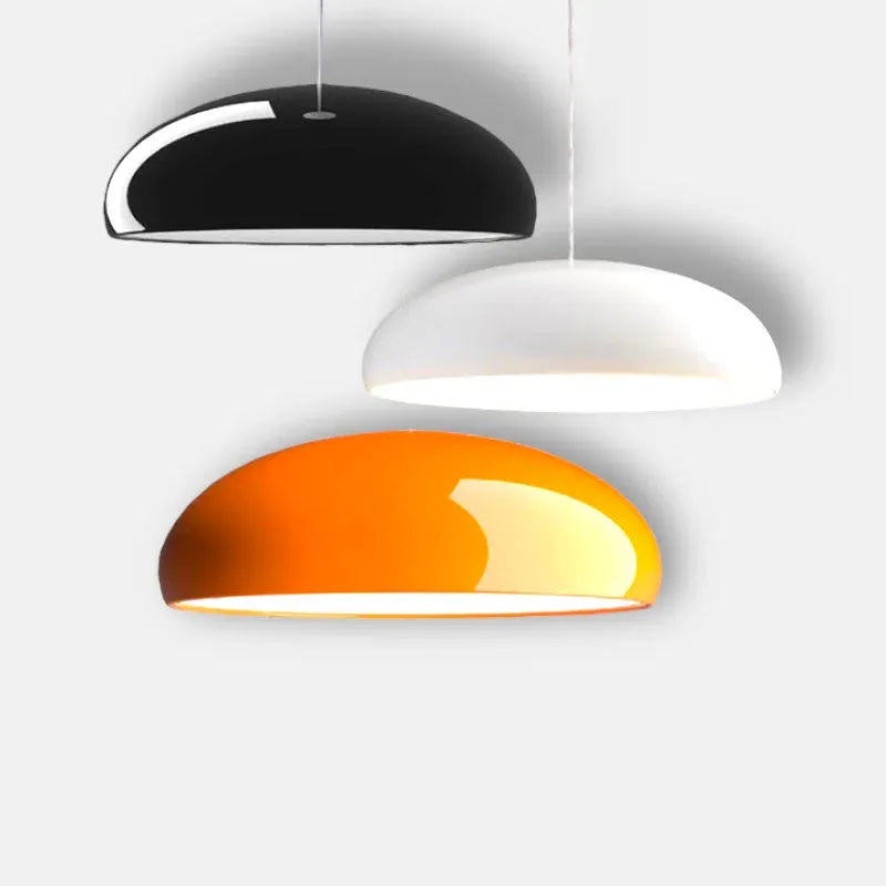 Suspension au design sculptural en forme de dôme avec LED intégrée, pour la salle à manger ou l’îlot de cuisine