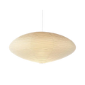 LED-Pendelleuchte mit skulpturalem Schirm aus Maulbeerpapier und modernem kantigem Design