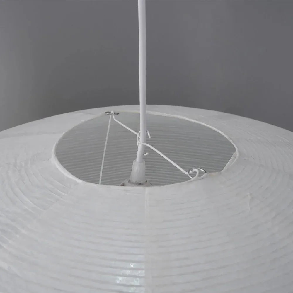 LED-Pendelleuchte mit skulpturalem Schirm aus Maulbeerpapier und modernem kantigem Design