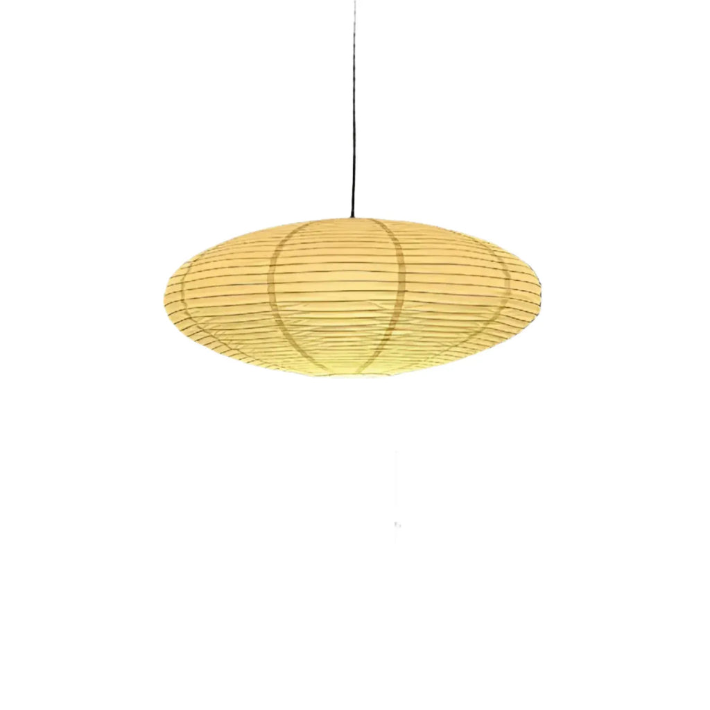 LED-Pendelleuchte mit skulpturalem Schirm aus Maulbeerpapier und modernem kantigem Design