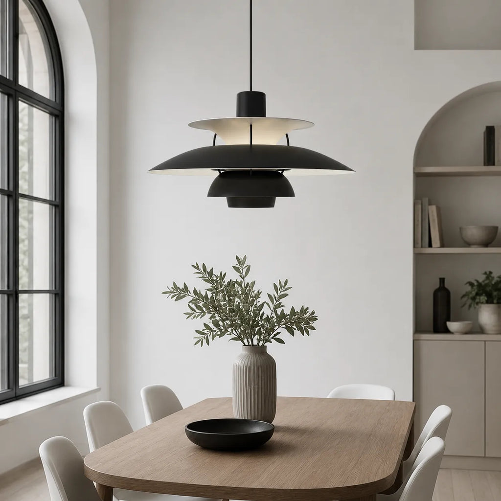 Pendelleuchte mit mehrlagigem Aluminiumdesign und nordischer, skandinavischer Form