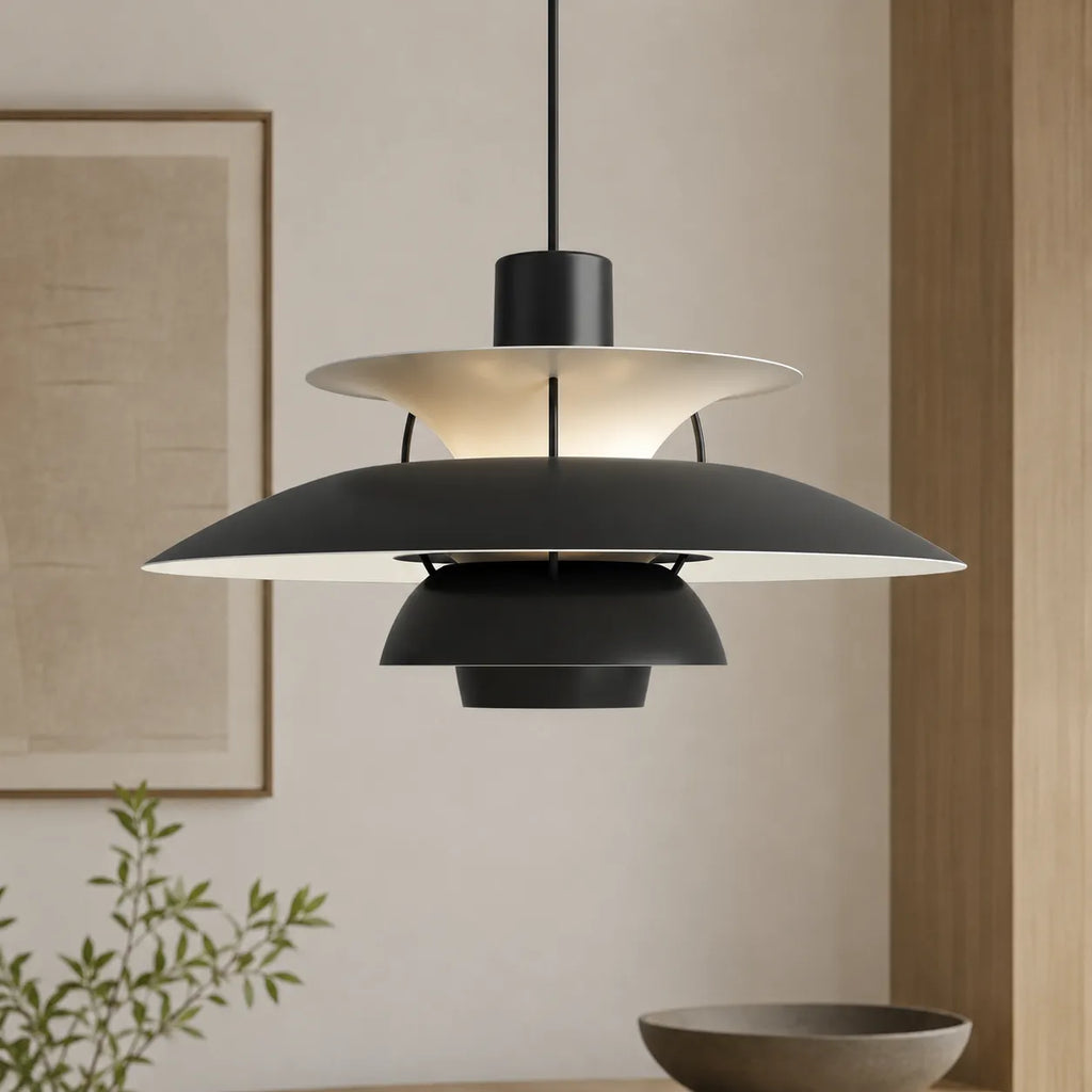 Pendelleuchte mit mehrlagigem Aluminiumdesign und nordischer, skandinavischer Form