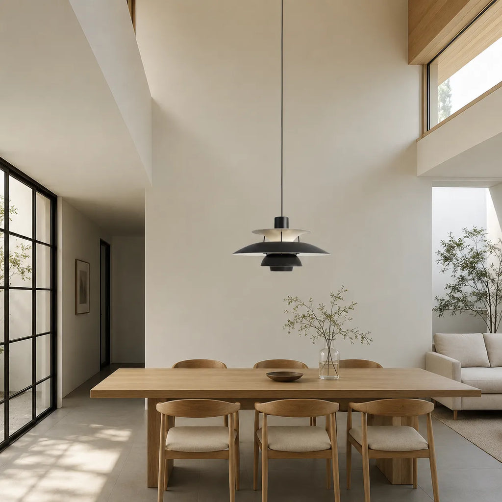 Pendelleuchte mit mehrlagigem Aluminiumdesign und nordischer, skandinavischer Form