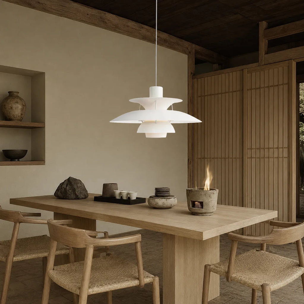 Pendelleuchte mit mehrlagigem Aluminiumdesign und nordischer, skandinavischer Form
