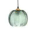 Pendant Light with Leaf-Pattern Glass and Soft Ambient Illumination