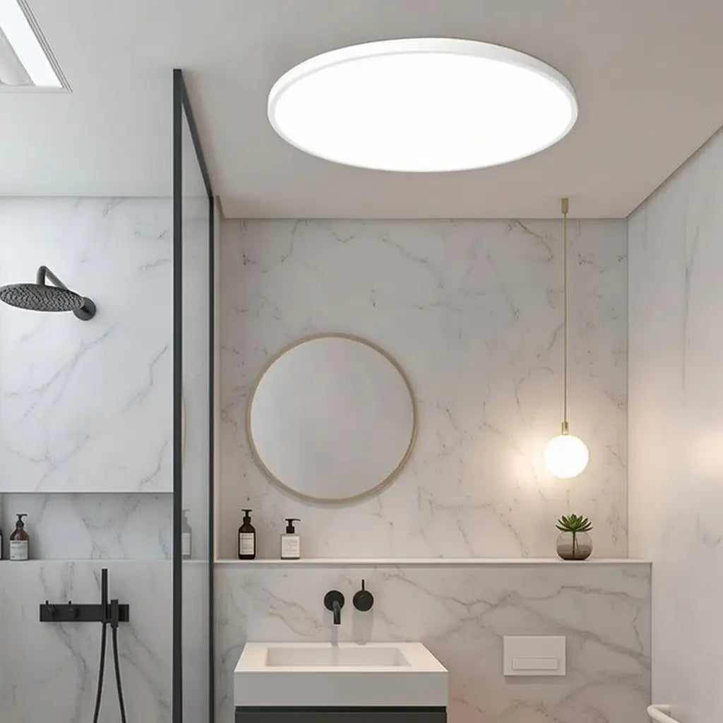 LED Oyster Light Ultra Slim Round Flush Mount Ceiling Light for Bedroom Kitchen Hallway