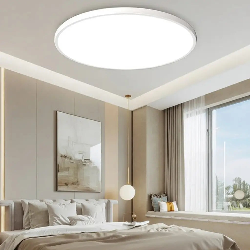 LED Oyster Light Ultra Slim Round Flush Mount Ceiling Light for Bedroom Kitchen Hallway
