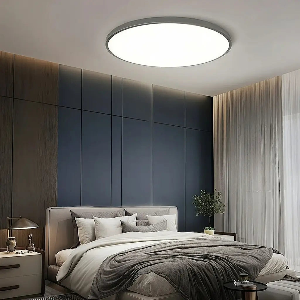LED Oyster Light Ultra Slim Round Flush Mount Ceiling Light for Bedroom Kitchen Hallway