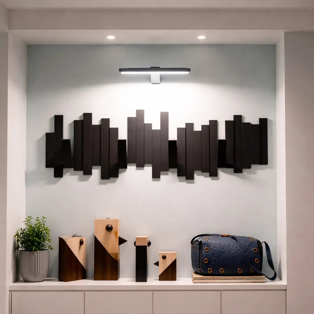 Wireless Picture Light with Rechargeable Battery and Adjustable Head for Artwork Display