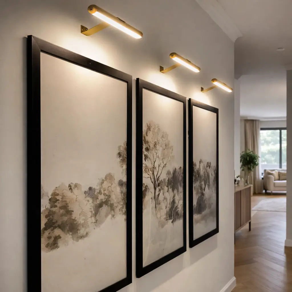 Wireless Picture Light with Rechargeable Battery and Adjustable Head for Artwork Display