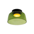 Plafonnier LED avec abat-jour en verre stratifié, style mi-siècle, pour chambre et couloir