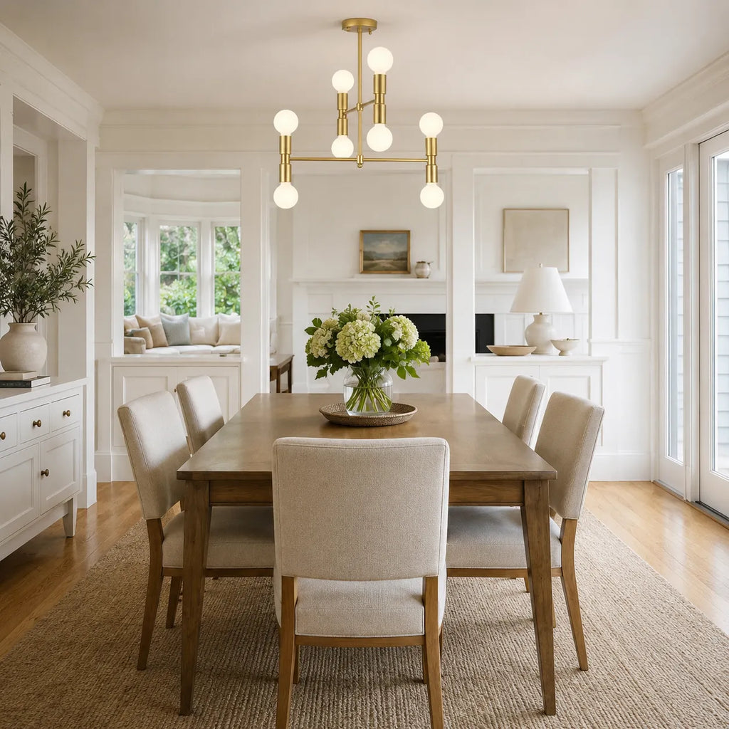 Kitchen Ceiling Lights Semi Flush 8-Light Sputnik Mid-Century Modern