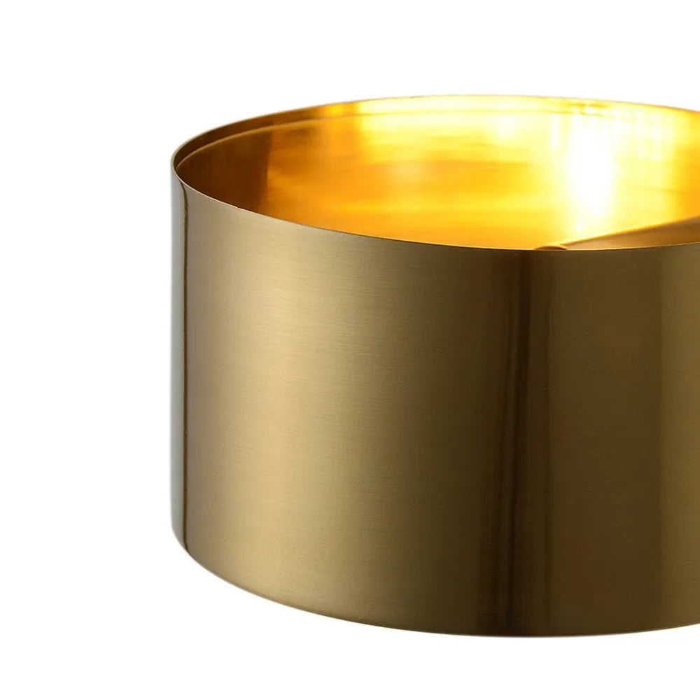 Wall Sconce Lamp with Mid Century Modern Gold Ring Design and Sculptural Circular Profile