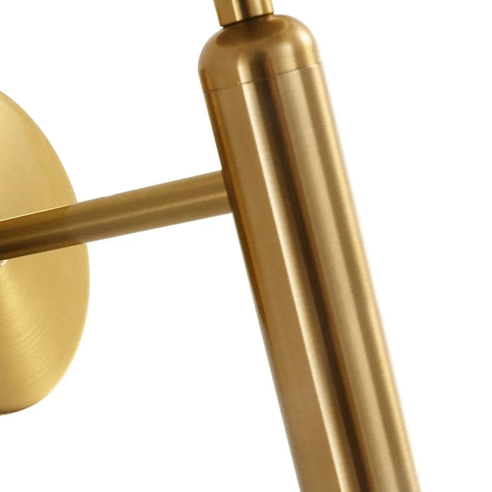 Lounge Wall Lights with Frosted Glass Globe and Mid-Century Metal Arm