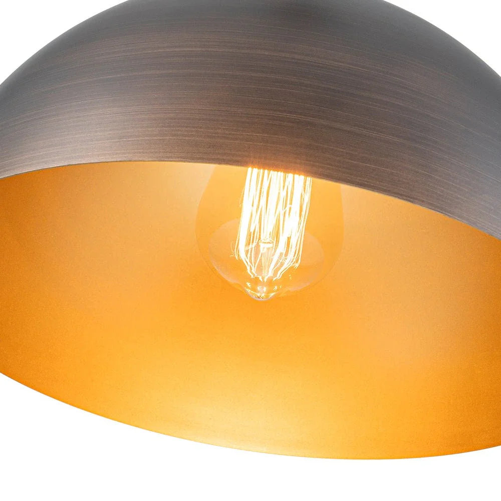 Vivian Mid-Century-industrielle Pendelleuchte mit Metallkuppel