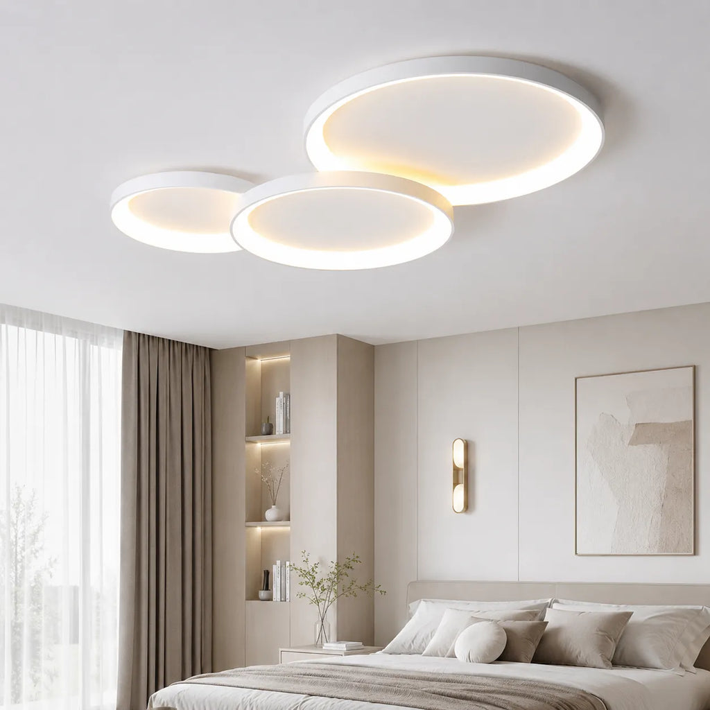 LED Oyster Light with Ring Design Flush Mount Ceiling Light for Bedroom Dining Room