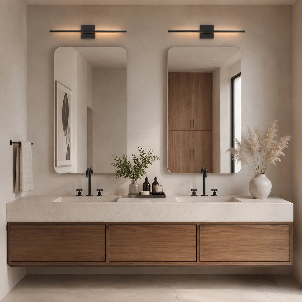 Wall Sconce Lighting with Slim Linear LED Bar and Horizontal Vertical Mounting