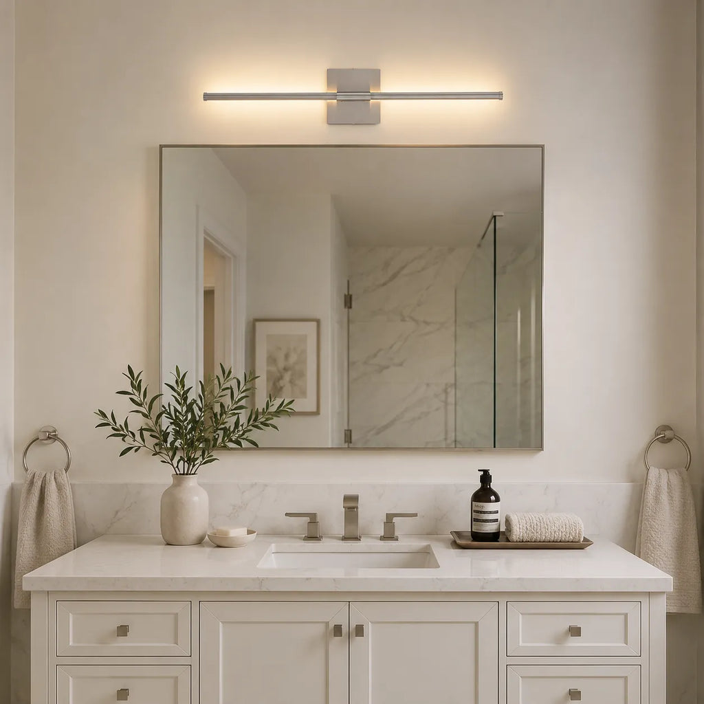 Wall Sconce Lighting with Slim Linear LED Bar and Horizontal Vertical Mounting