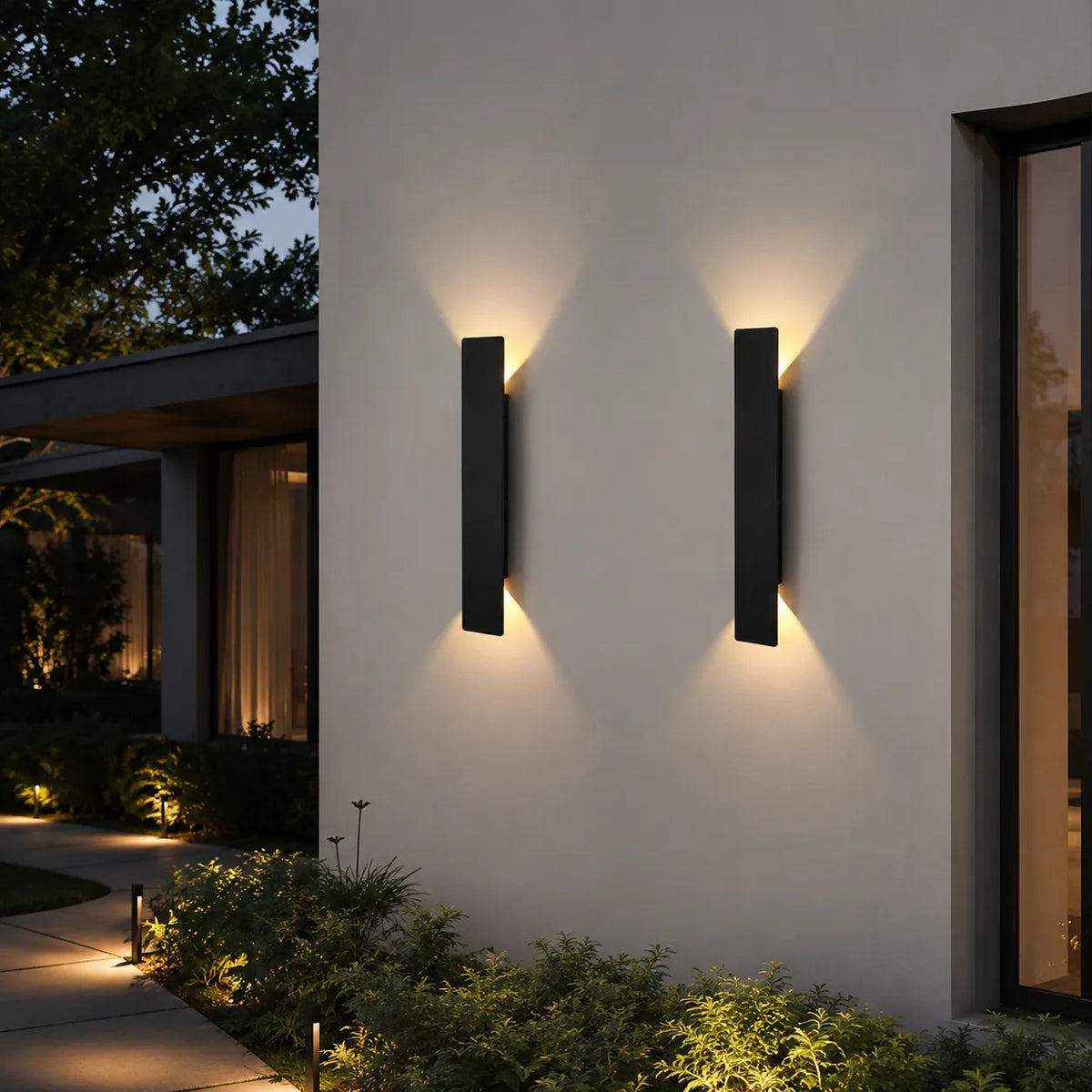 Minimalistische Aluminium-LED-Außenwandleuchte IP65 „Linden“